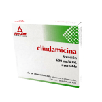 CLINDAMICINA 600 MG SOL INY C/5 AMP 4 ML T1517