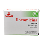 LINCOMICINA 600 MG/2 ML SOL INY C/6 AMP T2296