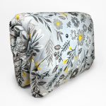 Plumón Estampado 2 plazas / Flores Grises – Key Home