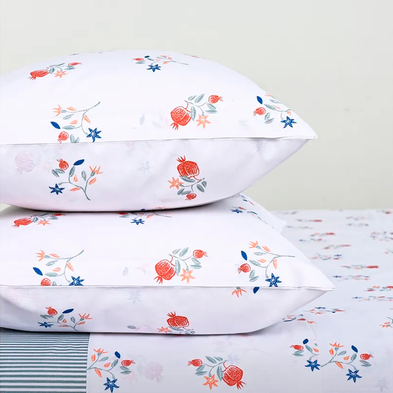 Juego de Sábanas Estampadas 144 Hilos 2.5 Plazas / Citrus Azul – American Family