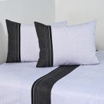 Juego de Sábanas Estampadas 144 Hilos 2 Plazas / Zircon Negro – American Family