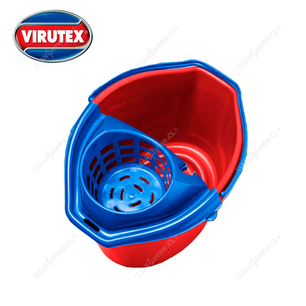 Balde Con Escurridor Para Mopas Virutex 14 L