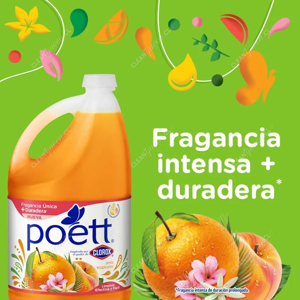 Desinfectante Líquido Poett Frescura Cítrica 4 L