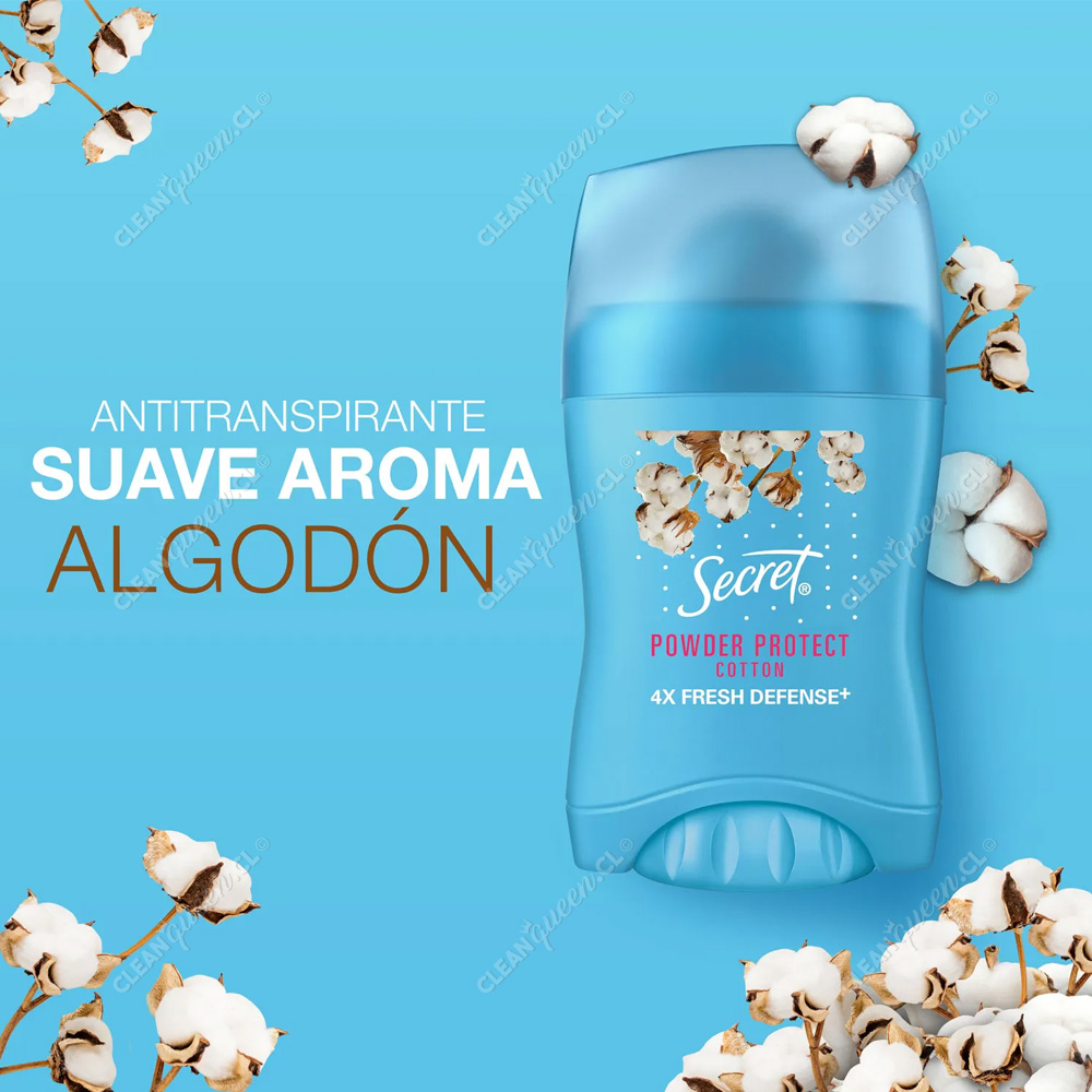 Desodorante Barra Invisible Secret Algodón 45 g