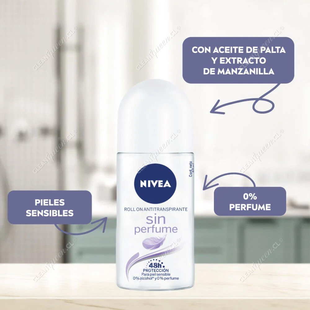 Desodorante Roll-On Mujer Nivea Pure & Sensitive 50 ml