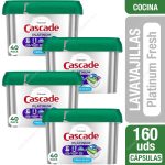 Detergente Lavavajillas Cápsulas Cascade Platinum Fresh 4 x 40 un