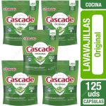 Detergente Lavavajillas Cápsulas Cascade Pods Lemon Original 5 x 25 Unid