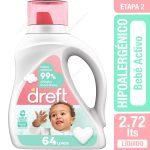 Detergente Líquido Hipoalargénico Dreft Etapa 2 – Bebé Activo 2.72 L