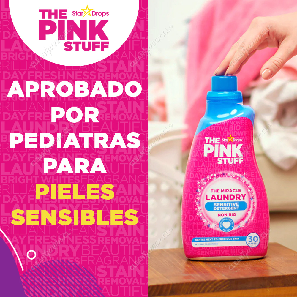 Detergente Líquido Hipoalergénico Concentrado The Pink Stuff 3 x 960 ml