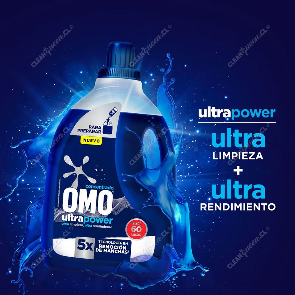 Detergente Líquido Omo Matic Ultra Power Botella 3 L