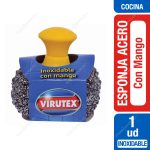 Esponja de Acero Inoxidable con Mango Virutex 1 Unid