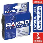 Esponja de Lana de Acero Inoxidable Rakso 2 Unid