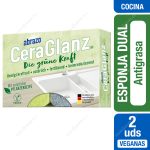 Esponja Vegana Limpia Cocina CeraGlanz Abrazo 2 Unid