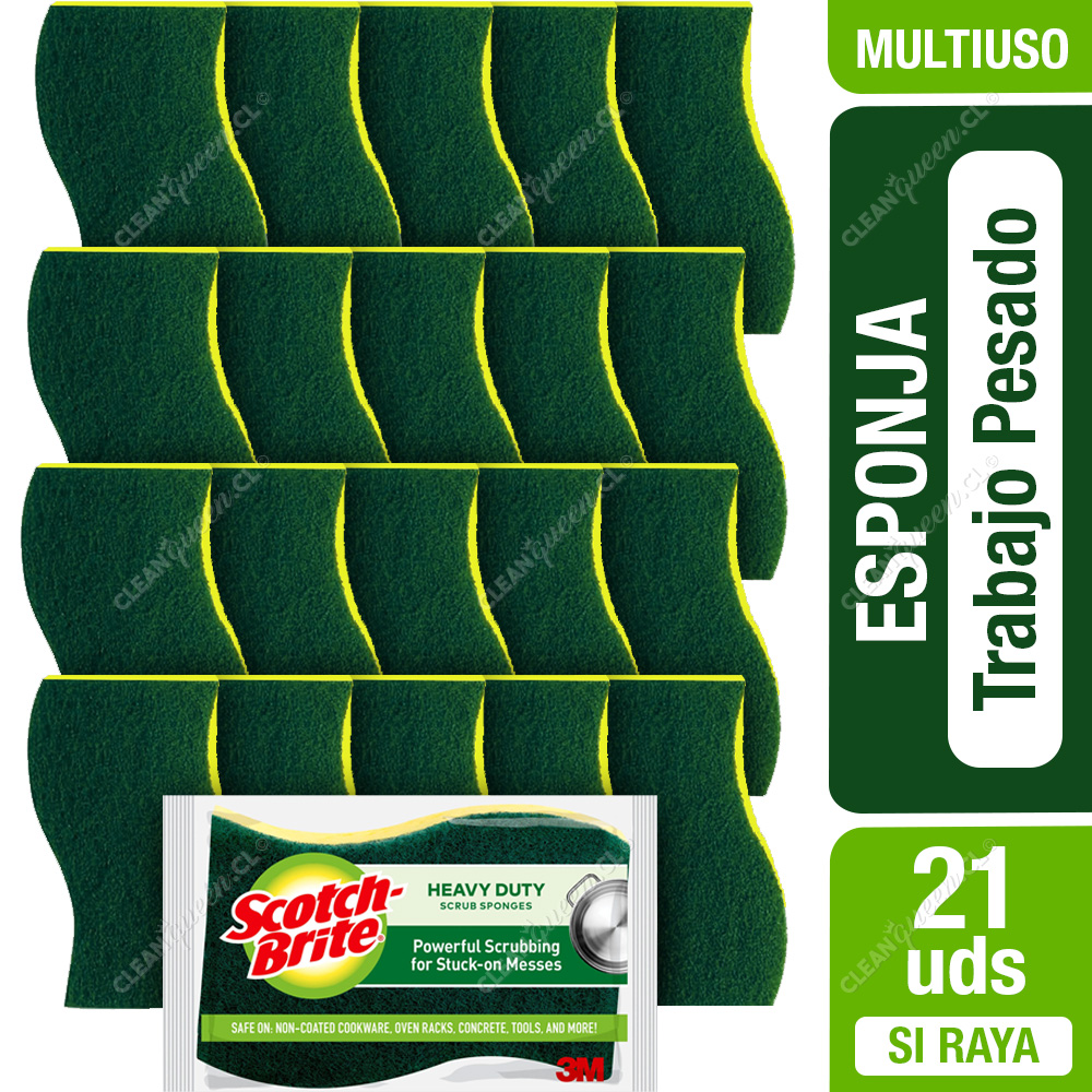 Esponja Trabajo Pesado Scotch-Brite 21 un