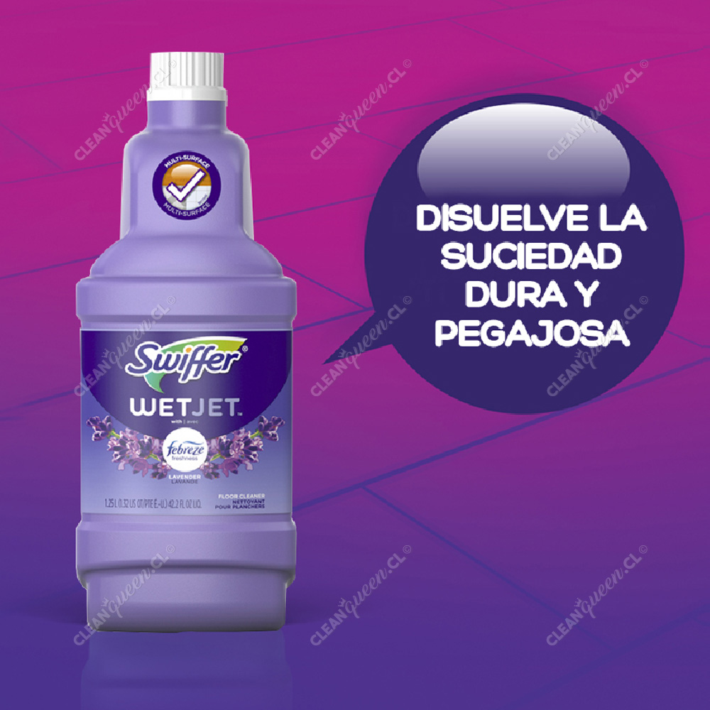 Limpiador Líquido Lavanda Mopa Swiffer Wet Jet Repuesto 1.25 L