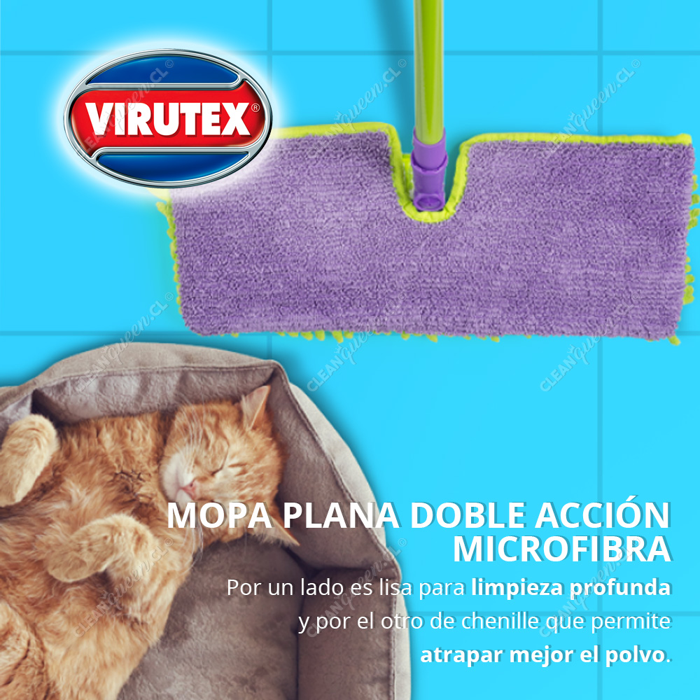 Mopa Plana Doble Acción Microfibra Virutex Repuesto