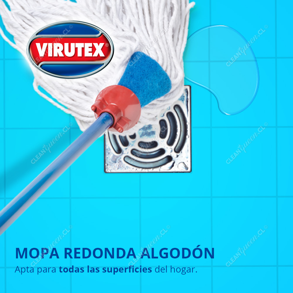 Mopa Redonda Algodón Virutex Repuesto Extra Grande