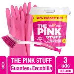 Pack The Pink Stuff Pasta Limpiadora Multiuso 850 g + Guantes Mediano Virutex + Escobilla Fibro 1 Unid