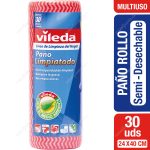 Paño Limpiatodo Semi – Desechable Rollo Vileda 30 Unid