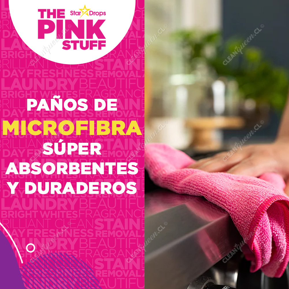 Paños Microfibra The Pink Stuff Pack 3 un