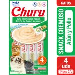 Snack Cremoso Churu Tuna with Chicken Recipe Gato 4 un