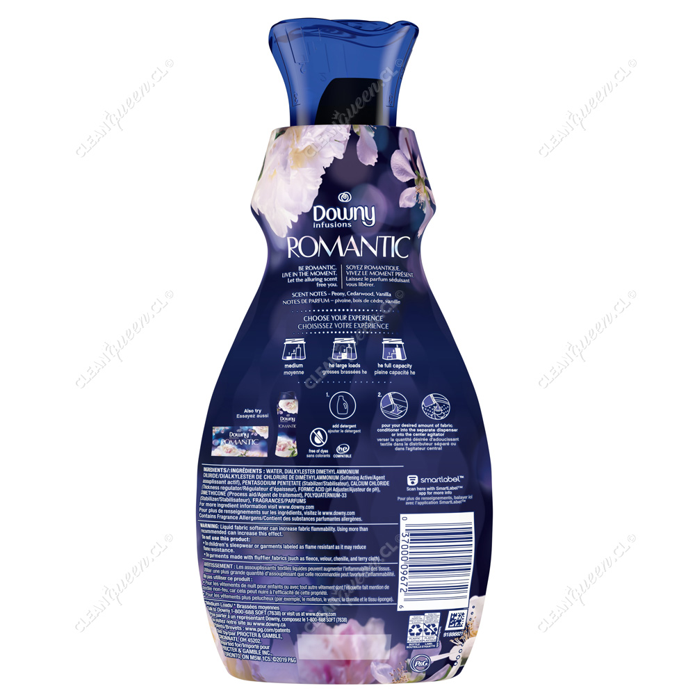 Suavizante Downy Infusions Romantic White Tea & Peonies 900 ml x 2 Unid
