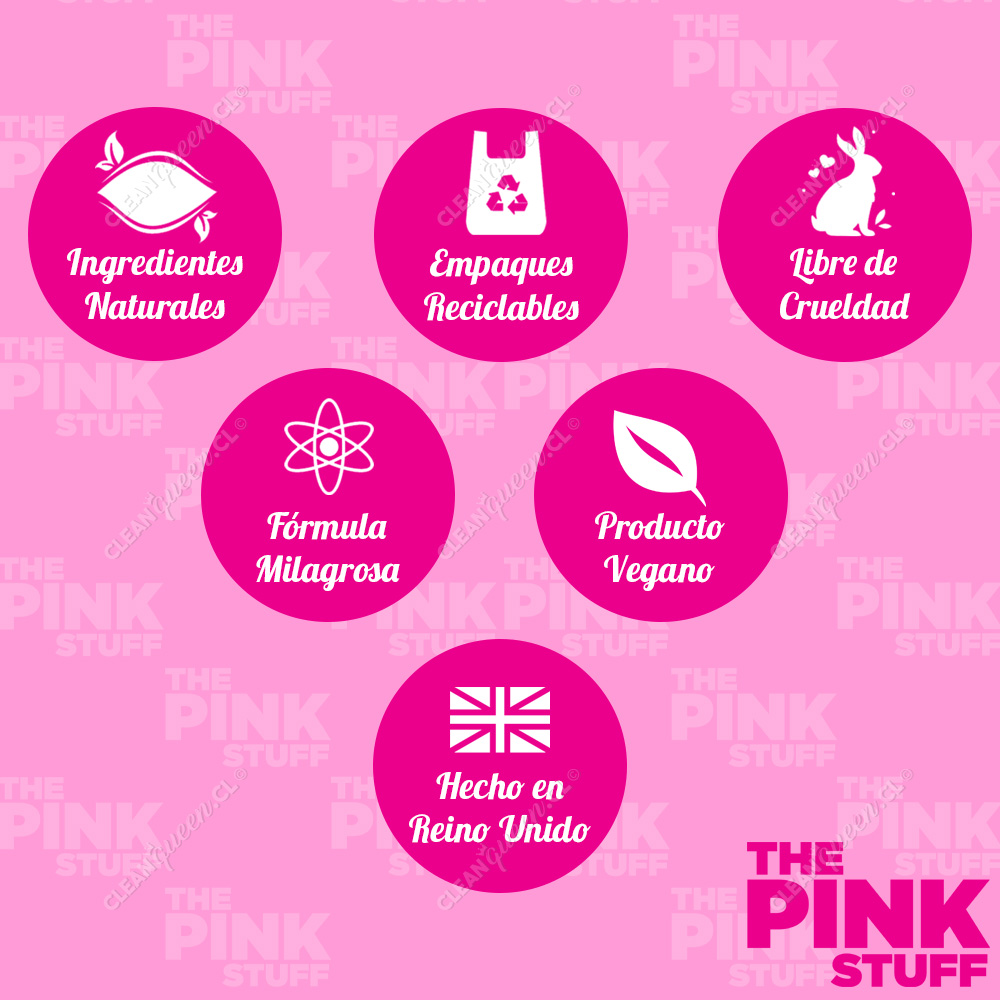 Pack The Pink Stuff Pasta Limpiadora Multiuso 850 g + Guantes Mediano Virutex + Escobilla Fibro 1 Unid